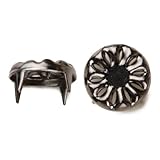 Filigree Nailhead, Size 20, Solid Brass, Black Nickel Finish, 500 pieces per pack by C&C Metal Produ
