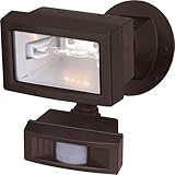 Nuvo SF76/505 Mini Halogen Floodlight with Motion Sensor, Bronze by Nuvo