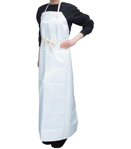 Amazon.co.jp: 川西工業 #4030 抗菌ビニロン前掛 胸当 ホワイト L