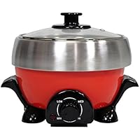 エスアイエス(SIS) マルチポット レッド 22×20×17cm 【1台4役! コンパクト! 1人用にも】 XJ-13201