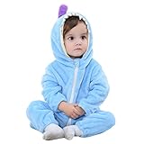 エルフ ベビー(Fairy Baby)着ぐるみ ベビー服秋冬 フード付きロンパース ジャンプスーツ(size:100,ブルー)