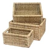Set of 3シーグラスストレージバスケット
