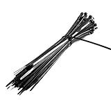 Elecall 5x200mm Black Self-Locking Nylon Cable Ties 100Pcs/Pack Cable Zip Tie Loop Ties for Wires Ti