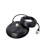 TWAYRDIO マグネット マウント TW-155MM 強力磁石 モービルアンテナ用 基台 MJ - MP型コネクタ RG58ケーブル付き(5M) 強力型マグネットベース