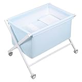 Petit Praia 50 x 80 x 72 cm Crossed Wooden Bassinet White Orson Azul by Petit Praia