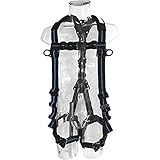 KH Y型フルハーネス安全帯 ワンタッチ式 忍者鳶 M-L寸 黒/青 HYBL-ML [落下防止 電気工事 高所での安全作業]