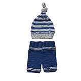 Zhhlinyuan Fashion Newborn Baby Boy Girl Crochet Knit Costume Photo Photography Prop Outfit 2195
