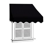 ALEKO 4 x 2ブラックオーニング窓ドアウィンドウキャノピー4-foot Decoratorオーニング窓
