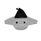 クマ パーカー ボーダー Tシャツ フード付き 8分袖 女の子 ブラック90cm