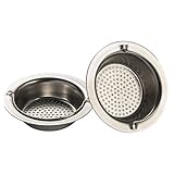 キッチンGarbageポータブルSink Strainer頑丈なステンレススチール 2PCS Large 603097890402