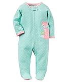 カーターズ Carter's カバーオール 長袖 前開き 足つき Cotton Zip-Up Sleep & Play 3M (55-61cm) [並行輸入品]