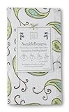 SwaddleDesigns Marquisette Swaddling Blanket, Triplets Paisley, Kiwi by SwaddleDesigns [並行輸入品]