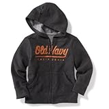 オールドネイビー OLD NAVY/ ロゴジップフロントフリースフード チャコールヘザー アウターパーカー 4歳【並行輸入】