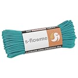 スフローム(s-flowme) パラコード 7芯 4mm x 30m 耐荷重 250kg クラフト パラコード アクセサリー アウトドア キャンプ テント タープ 用固定用紐 ガイロープ ロープ A40 ダークターコイズ