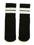 （スケーターソックス）SkaterSocks ベビー キッズ 赤ちゃん 子供 ロングソックス 10 Inch BABY-KIDS Black tube socks with White 10インチ S