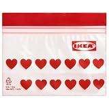 IKEA イケア フリーザーバッグ レッド/ハート 0.3 l 25 ピース m10543394 ISTAD イースタード