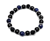 ROSELLA ブレスレット 数珠風 ジョングク着用モチーフ JUNGKOOK 上品 光沢 BTSスタイル メンズ レディース (18.5cm)