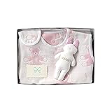 ソレイアード SOUELIADO ギフトセット モンヌヌース 6重ガーゼスリーパー+うさぎのガラガラ 8834