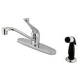 Kingston Brass KB572 Chatham Single Lever Handle Kitchen Faucet with Side Sprayer, 8-Inch, Polished 