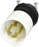 Hubbell HBL2741S Locking Safety Shroud Plug 30 amp 3 Phase 600V L17-30P [並行輸入品]