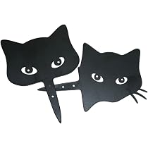 Amazon.co.jp: [VIVIORA]黒猫 ガーデンピック アイアン製 北欧 置物