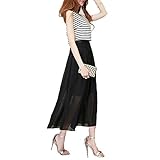 juan Fashion Store Onlineレディース マタニティ ウェア ワンピース マキシ ロング ボーダー 切り替え ノースリーブ 丸首 シンプル 大人 かわいい 夏 楽 ふんわり フレア