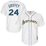 Ken Griffey Jr。Seattle Mariners # 24 MLBメンズクールベースホームジャージー( XLT )
