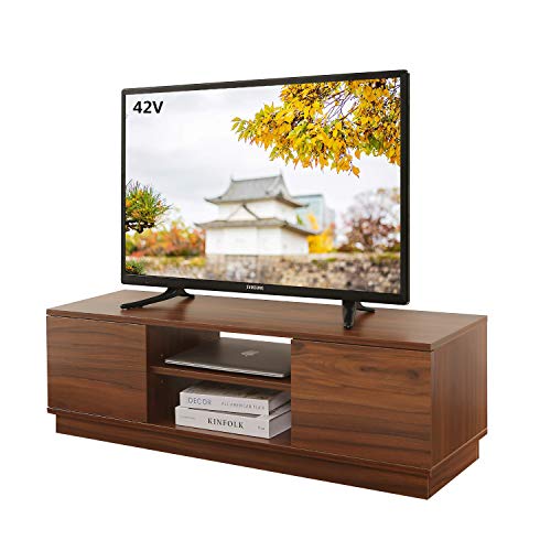 WLIVE テレビ台 AVボード ローテレビ台 ロータイプ 脚なし 扉付き 30kgのしっかり耐荷重 47インチまで対応 大容量収納 幅110*30*32cm 一年保証 おしゃれ ウォルナット WF0051A