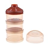 ノーブランド品 　全2色　ベビー　幼児　3層　大容量　貯蔵タンク　食品貯蔵　収納ボックス　コンテナ　離乳食保存容器 - ブラウン