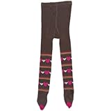 カーターズ（Carter's)【茶ハート柄タイツ】女の子ブラウン&ピンクハート柄防寒タイツ 18-24months 18-24ヶ月用 90cm-95cm 出産祝いギフトプレゼント,秋冬お出かけ用ベビー