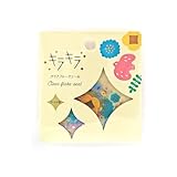 ワールドクラフト シール キラキラクリアフレークシール ゴールド箔 Garden KFS-004