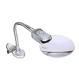 テーブル 拡大鏡 2 LEDランプ クリップオン デスク 拡大鏡ルーペ