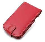 PDAIR レザーケース for GALAXY NEXUS SC-04D 縦開きタイプ(レッド) PALCSC04DF/RD
