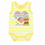 ロンパース 袖なし アンパンマン プリント ノースリーブ ロンパス イエロー 80
