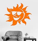 ビニール壁デカールSun Smile正装飾子供部屋ステッカー( ig3204 ) XL 45 in X 56 in