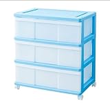 チェスト タンス ワイド カラフルチェスト ３段 ブルー