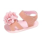 Tovadoo サンダル　子供靴　乳児靴　ベビーシューズ　マジックテープ　花飾り　PUレザー　通気性よい　履きやすい　履き心地良い　可愛い　おしゃれ　通園 通学　遊園地　シンプル　カジュアル　キッズ　