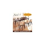 北欧エクステンションダイニング7点セットテーブル回転チェア×6ナチュラル