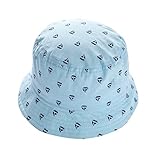 (よキーよ)Yokeeyoベビー用ハット つば広 赤ちゃんキャップ アウトドアハット キッズ 帽子 子供サンバイザー フィッシャーマンハット 帆船の模様 サックス 男の子　女の子　男女児 紫外線 UV