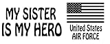 軍事プライド、US Air Force妹、ビニール車デカール、複数の色、複数のサイズ 20-by-20 inches レッド US Air Force Sister 'R20'