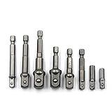 AngelaKerry ソケットアダプターセット 差込角 6.35(1/4)・9.5(3/8)・12.7(1/2)mm用 8本組 [並行輸入品]