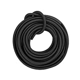 DLLM ショックコード 自転車 バンジーコード 弾性 ロープ アウトドア用 ゴムロープ ストレッチコード 荷物固定 ターポリン カーゴネット クラフト DIY用 幅 6mm 5m ブラック