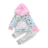 少女の服、mchoiceベビー女の子花柄プリントパーカートップススウェットシャツパンツ服装服セット カラー: グリーン