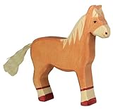 Holztiger Horse Standing Toy Figure, Light Brown [並行輸入品]