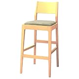 オリバー ダイニング ハイカウンターチェア 木製 布 ナチュラル×ホワイトベージュ (S・CW-5060・NA・ST+CF-15A)