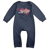 かわいい 男の子と女の子 2016アメリカ ゴルフ ライダーカップ 半袖ロンパース コットン Navy Size 6 M