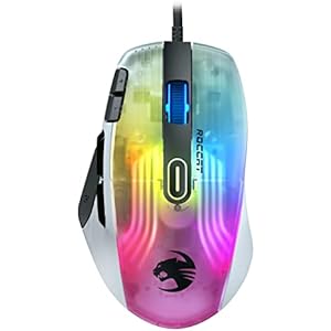 ROCCAT ゲーミングマウス Kone XP 有線 ホワイト/白 光学式/19K/オプティカルスイッチ/多ボタン/104g/4D Wheel/PTFE/RGB/Reflex/MMO ドイツデザイン 【日本正規代理店品】