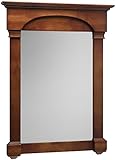 Ronbow Verona 30 " x 39 " Traditionalソリッド木製フレーム壁装飾バスルームミラーin Colonialチェリー606230-f11