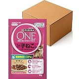 ピュリナワン キャットフード パウチ 1歳までの子ねこ用/妊娠・授乳期の母猫用チキングレービー仕立て 50ｇｘ12袋ｘ4箱(ケース買い)