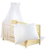 Textile set for cot bed 'White / Voile' 4-parts by Pinolino